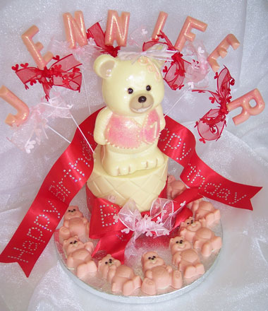 Chocolate tier with teddy theme