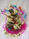 chocolate theatrical scene on a chocolate tier