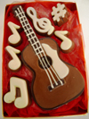 a picture of a chocolate guitar
