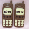 a picture of two chocolate mobile phones