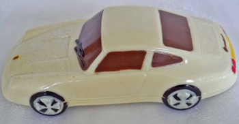 a picture of a white chocolate Porsche