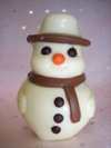 a picture of a white chocolate snowman
